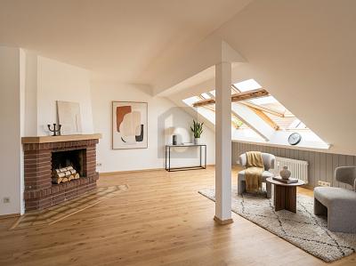 LICHTDURCHFLUTETES WOHNEN MIT KAMIN - Dachgeschoßwohnung Böblingen Dagersheim | Angebot:27288970